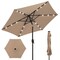 Best Choice Products 7.5ft Outdoor Solar Patio Umbrella for Deck, Pool w/ Tilt, Crank, LED Lights